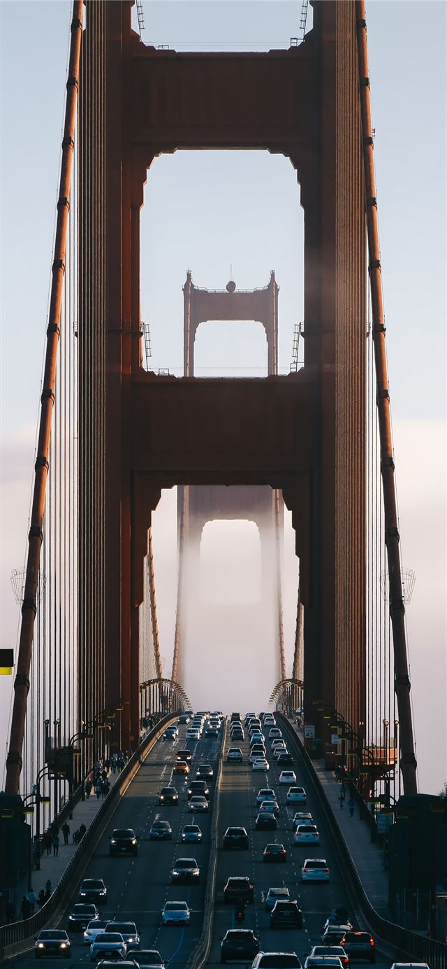 1125x2436 brown bridge - san francisco iPhone 11 Wallpaper
