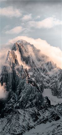 snow covered mountain during daytime iPhone 11 wallpaper