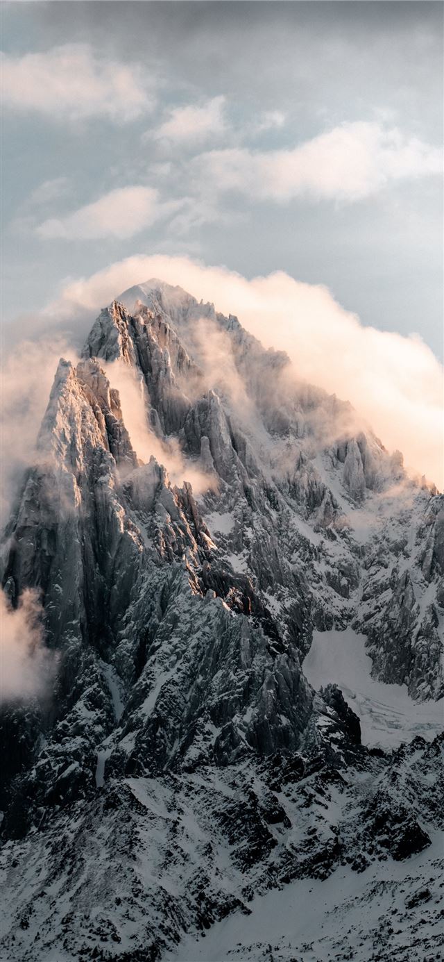 1125x2436 snow covered mountain during daytime - mountain iPhone 11 Wallpaper
