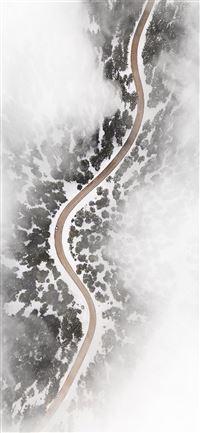 bird's eye view of highway iPhone 11 wallpaper