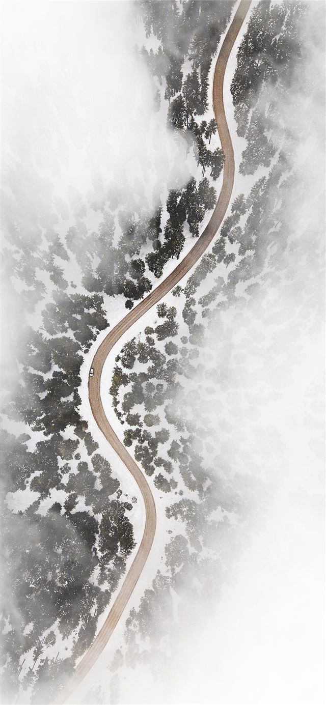 1125x2436 bird's eye view of highway - unnamed road iPhone 11 Wallpaper