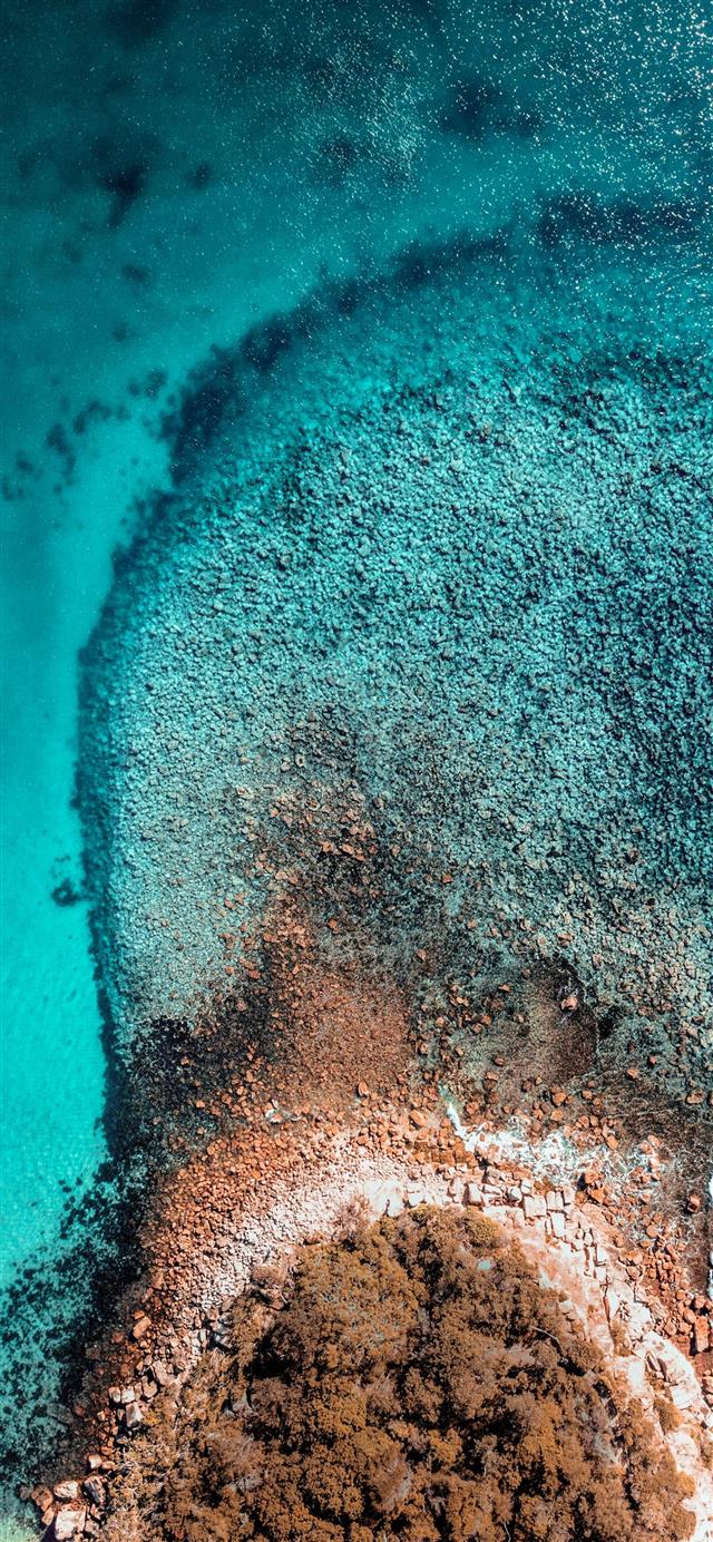 1125x2436 aerial photography of body of water - ocean iPhone 11 Wallpaper