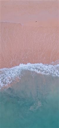 blue ocean waves on shore iPhone 11 wallpaper