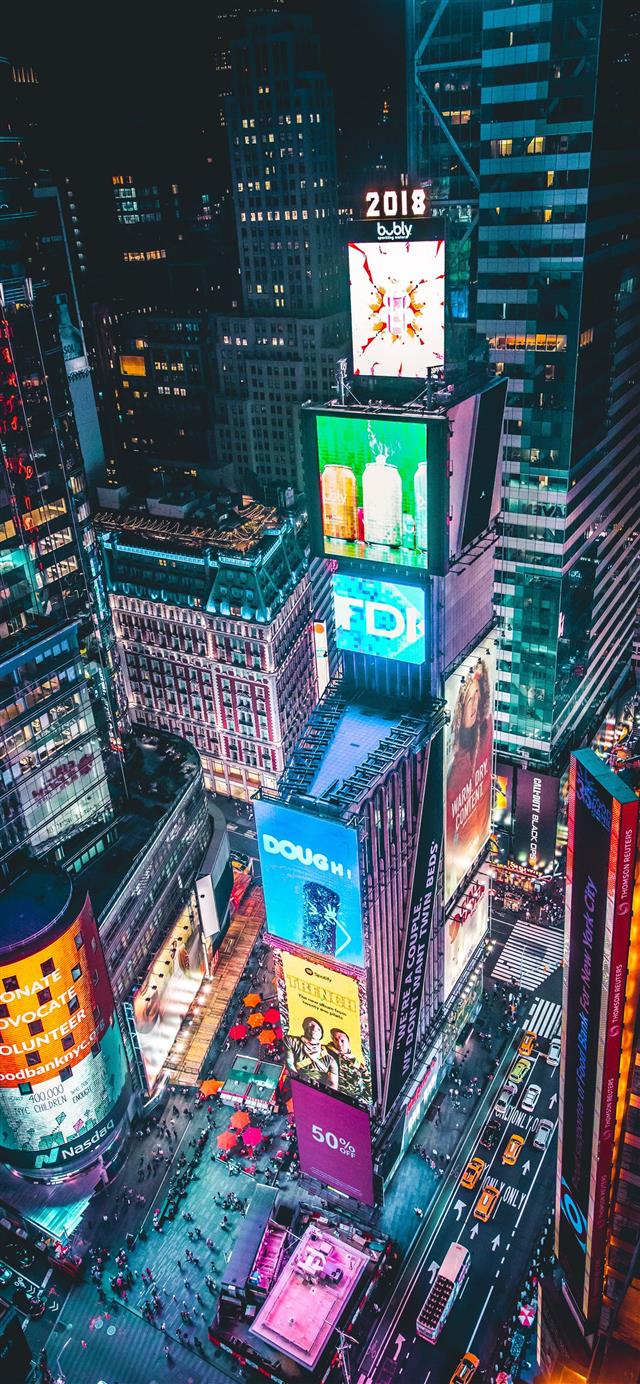 1125x2436 Time Square New York -  iPhone 11 Wallpaper
