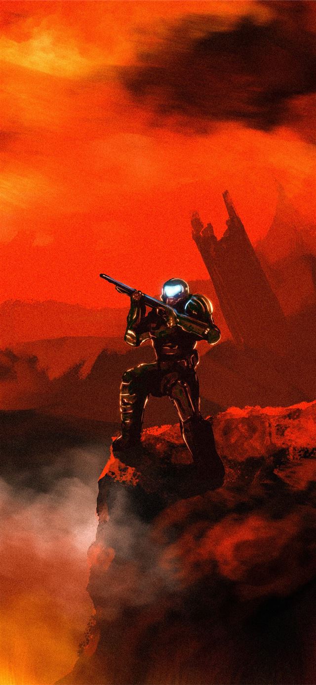 1125x2436 doom doom slayer 4k -  iPhone 11 Wallpaper