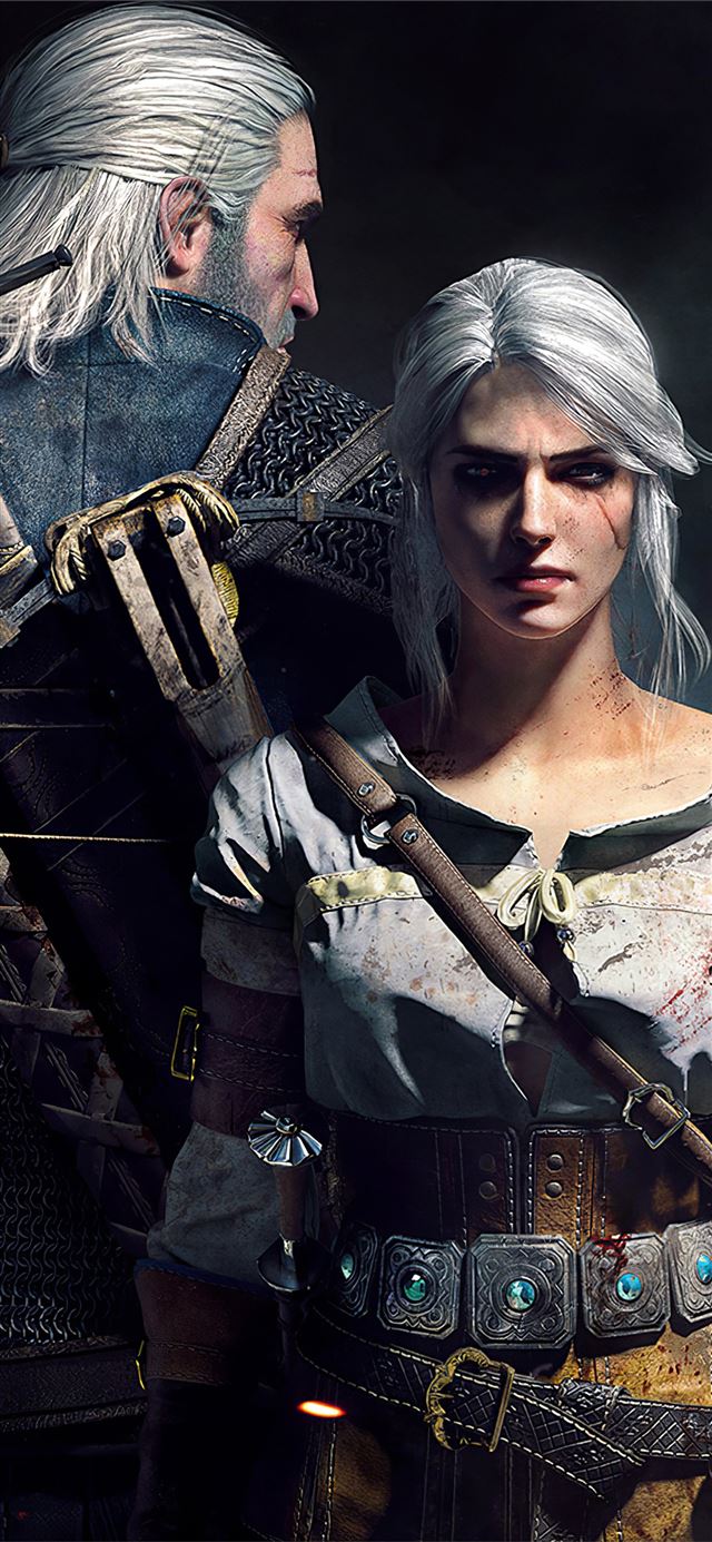 1125x2436 geralt ciri the witcher 3 5k -  iPhone 11 Wallpaper