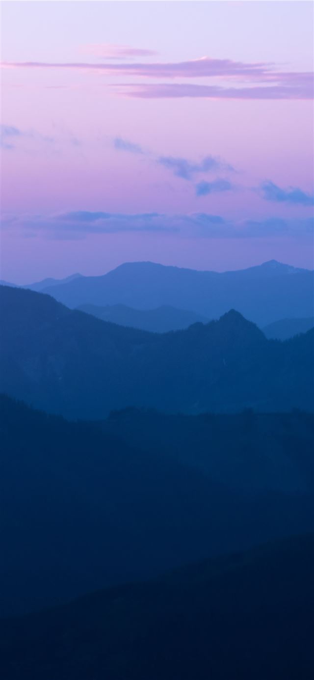 1125x2436 mountain ranges during golden hour - scenery iPhone 11 Wallpaper