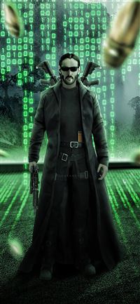 the matrix 4 neo is back iPhone 11 wallpaper