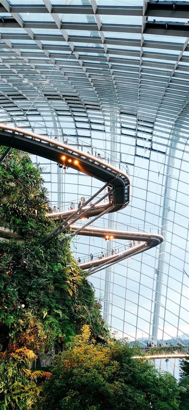 1125x2436 green interior garden infrastructure - singapore iPhone 11 Wallpaper