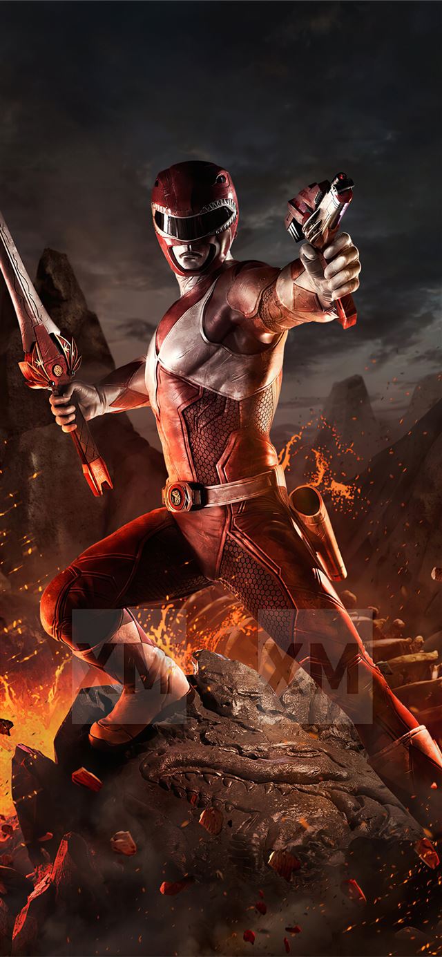 1125x2436 red ranger - power rangers iPhone 11 Wallpaper