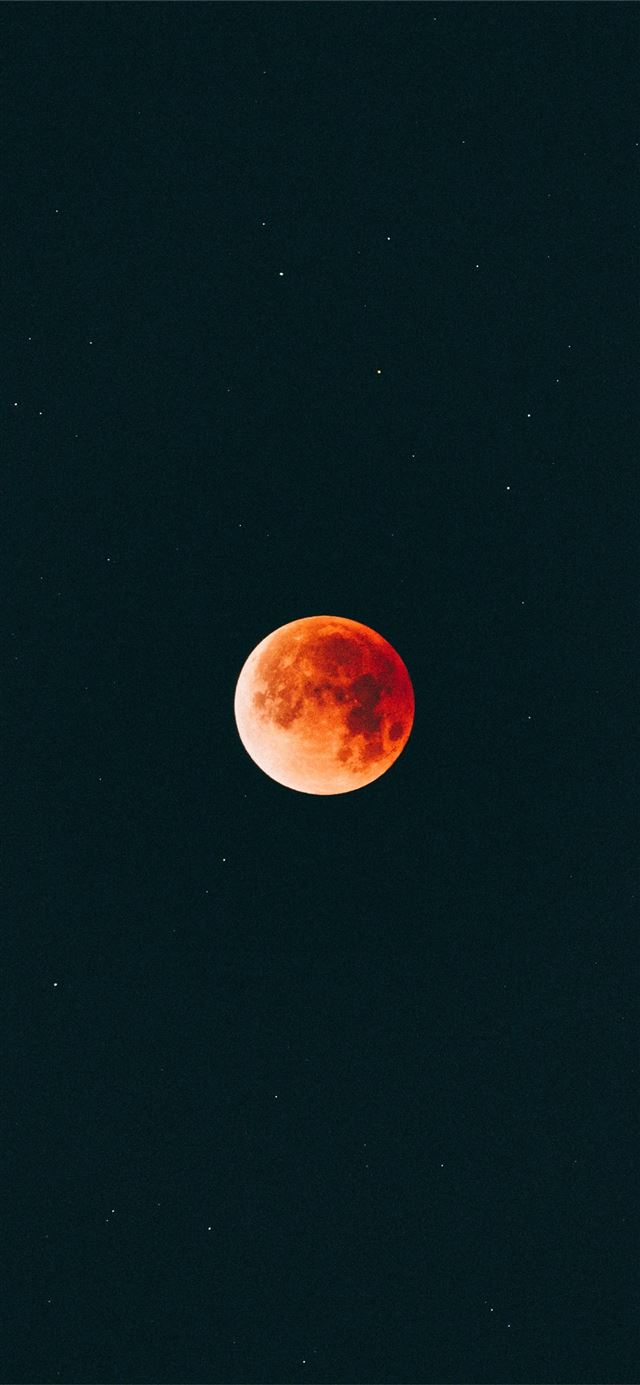 1125x2436 On the morning of January 31st 2018 the super blue... - dark (black) iPhone 11 Wallpaper