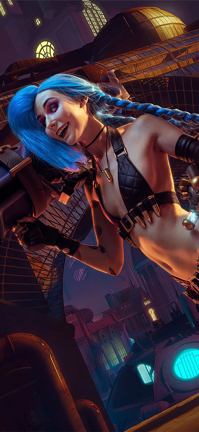 1125x2436 jinx lol cosplay 4k - cosplay iPhone 11 Wallpaper