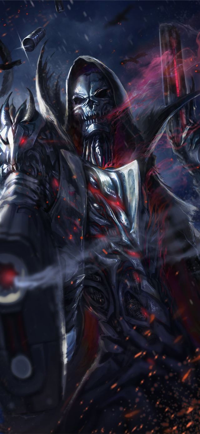 1125x2436 Broken Screen Broken Screen Badass Grim - trends iPhone 11 Wallpaper