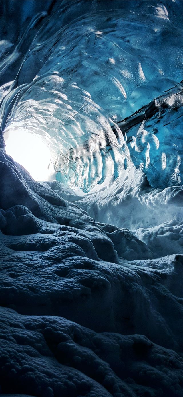 1125x2436 icy cave - cave iPhone 11 Wallpaper
