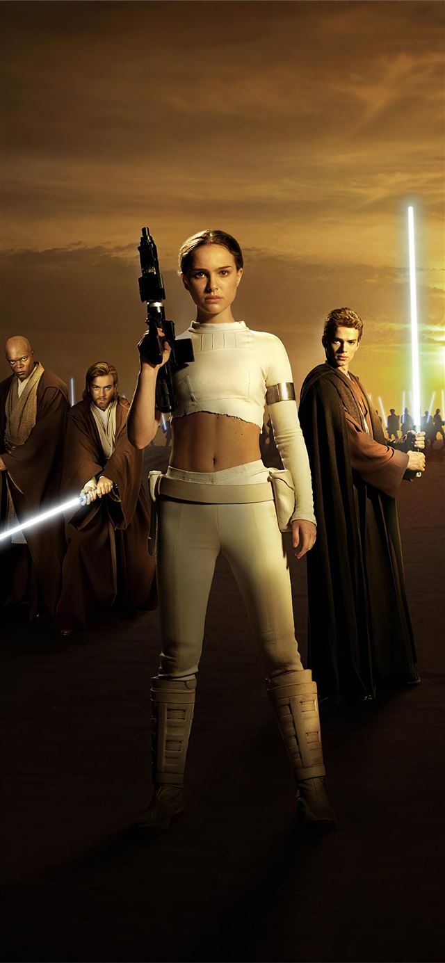 1125x2436 star wars episode ii attack of the clones natalie ... - poster iPhone 11 Wallpaper