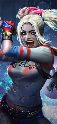 harley quinn and deadshot injustice 2 mobile iPhone 11 wallpaper