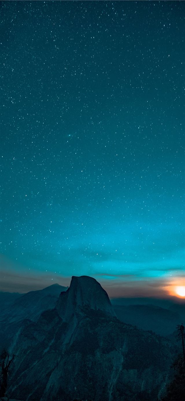 1125x2436 gray mountain in landscape photography - space iPhone 11 Wallpaper