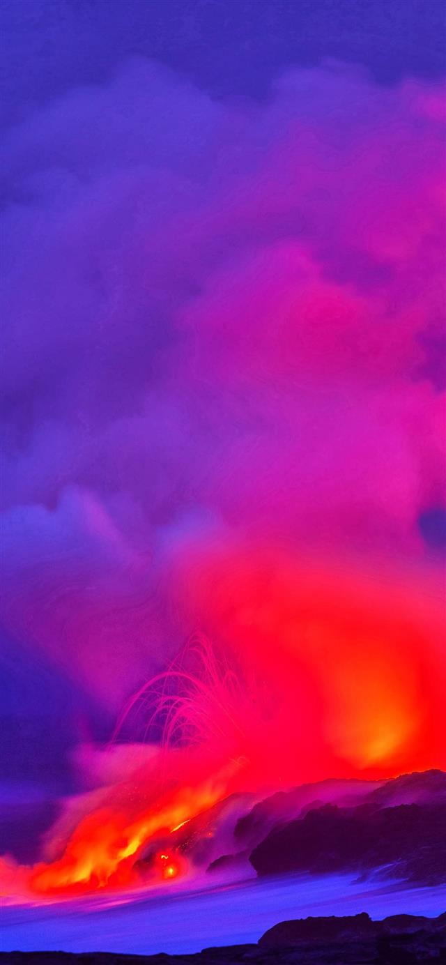 1125x2436 Ultra HD 4K hawaii volcano sparks Samsung Galaxy A... - trends iPhone 11 Wallpaper