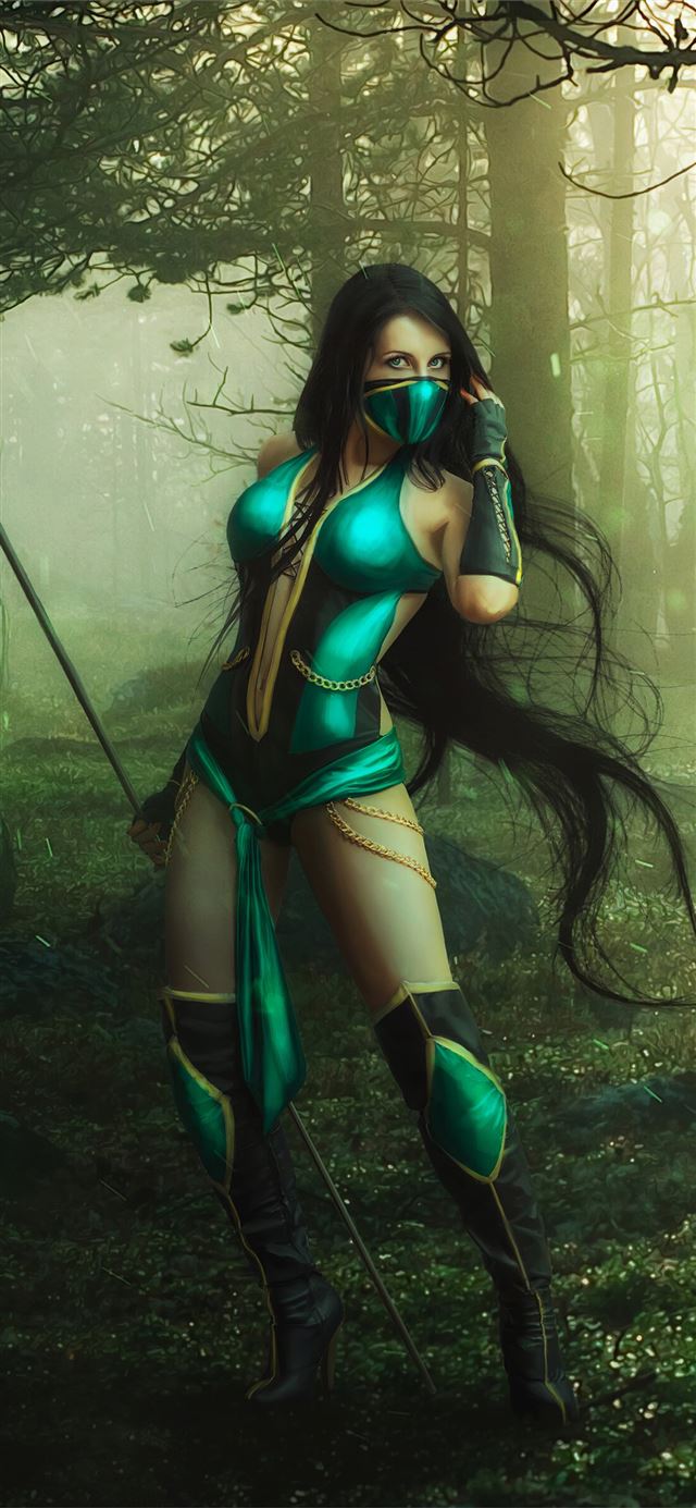 1125x2436 mortal kombat jade cosplay 4k - cosplay iPhone 11 Wallpaper