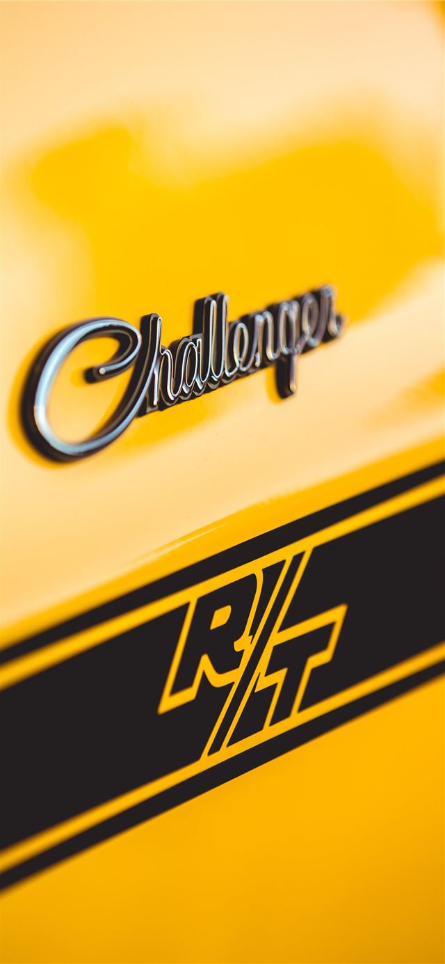 1125x2436 yellow Dodge Challenger - car iPhone 11 Wallpaper