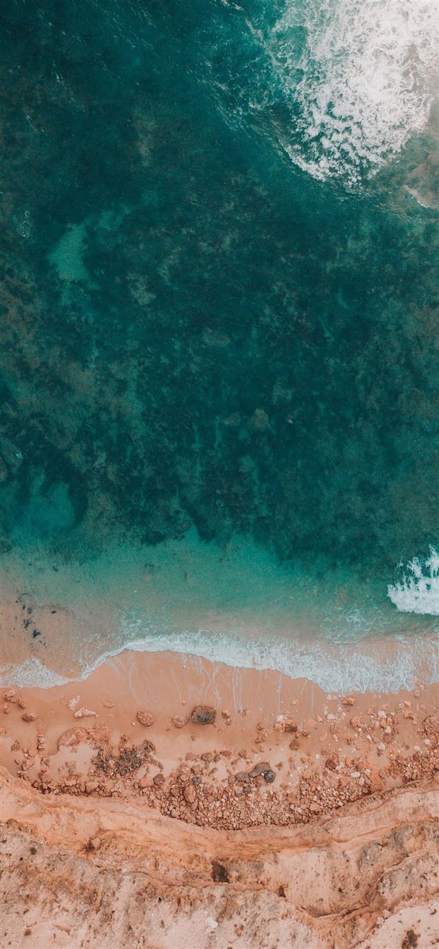 1125x2436 aerial photography of shore -  iPhone 11 Wallpaper