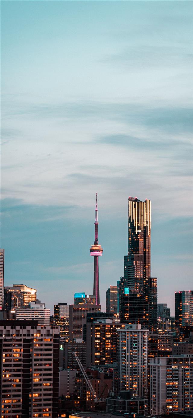 1125x2436 city skyline under gray cloudy sky during daytime - canada iPhone 11 Wallpaper