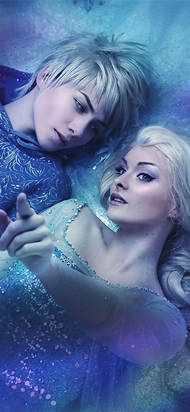 1125x2436 elsa and jack frost - disney iPhone 11 Wallpaper