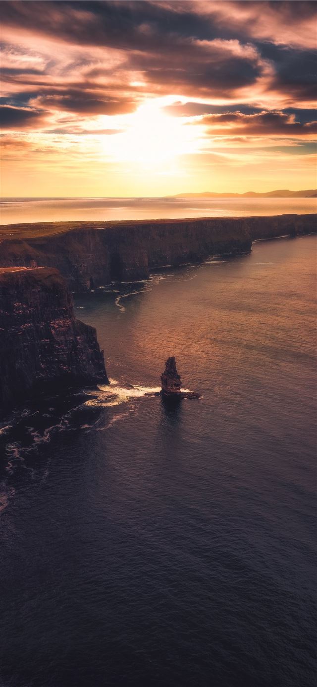1125x2436 aerial view photography of cliff - scenery iPhone 11 Wallpaper