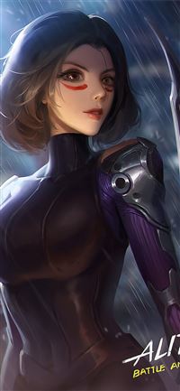 alita battle angel movie art 4k wallpaper