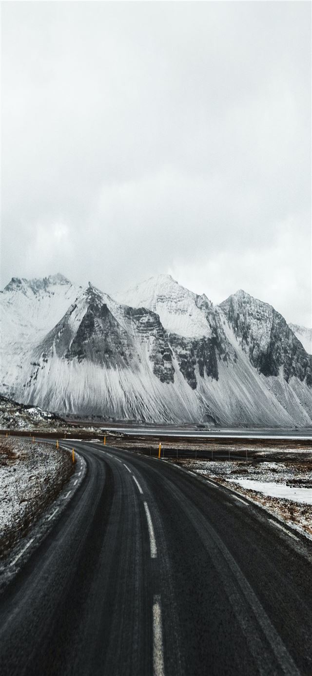 1125x2436 black paved road - blue iPhone 11 Wallpaper