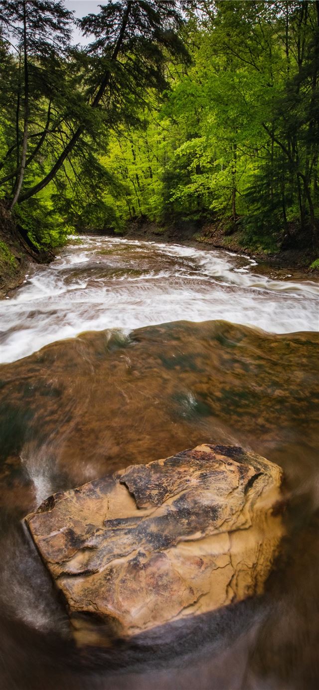 1125x2436 time lapse photography of river - waterfall iPhone 11 Wallpaper