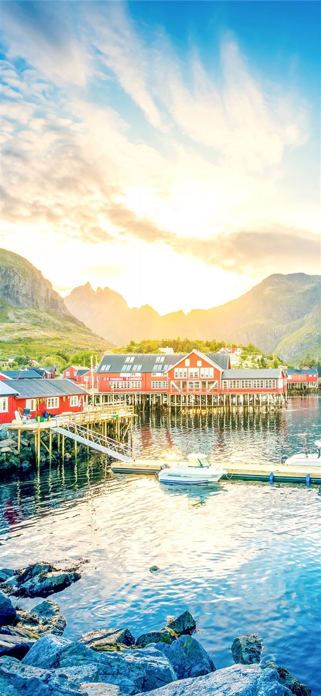 1125x2436 Lofoten 5k 4k 8k Norway lake mountains - lofoten iPhone 11 Wallpaper