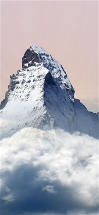 Clouds mountains peak Matterhorn  wallpaper