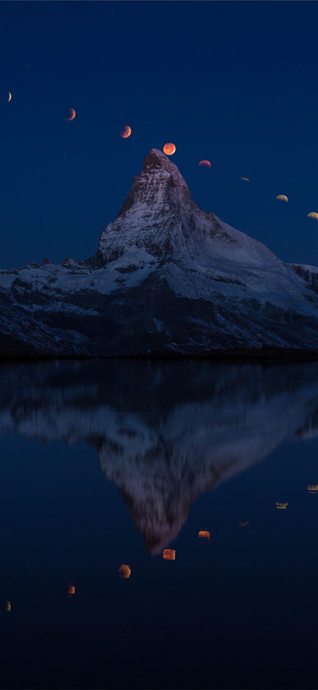 1125x2436 Super Moon Matterhorn 5k Samsung Galaxy Note 9 8 S... - matterhorn iPhone 11 Wallpaper
