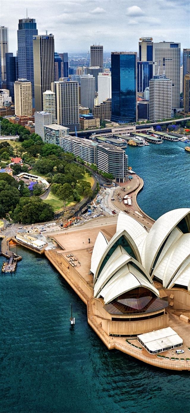 1125x2436 Sydney Harbour Australia Buildings Bird View - sydney iPhone 11 Wallpaper
