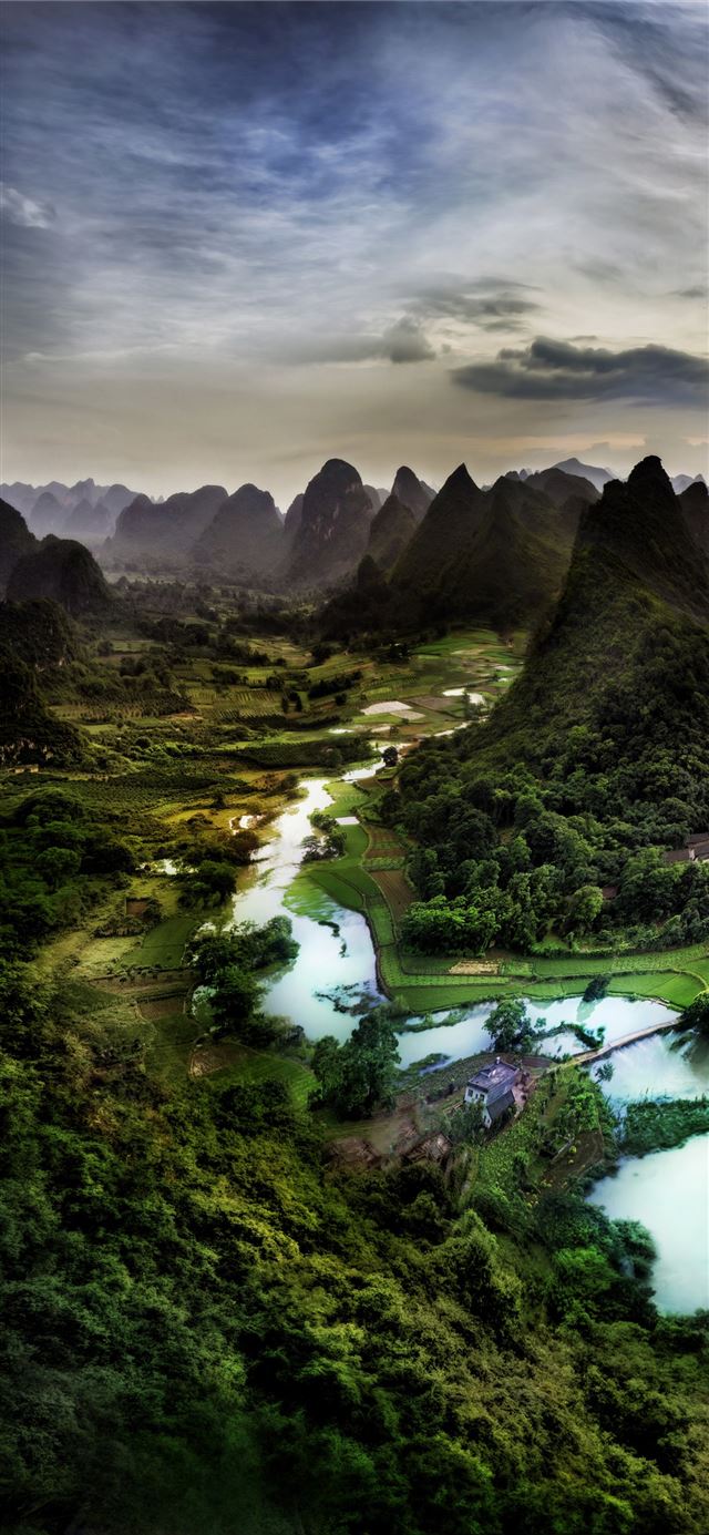 1125x2436 Li River - china iPhone 11 Wallpaper