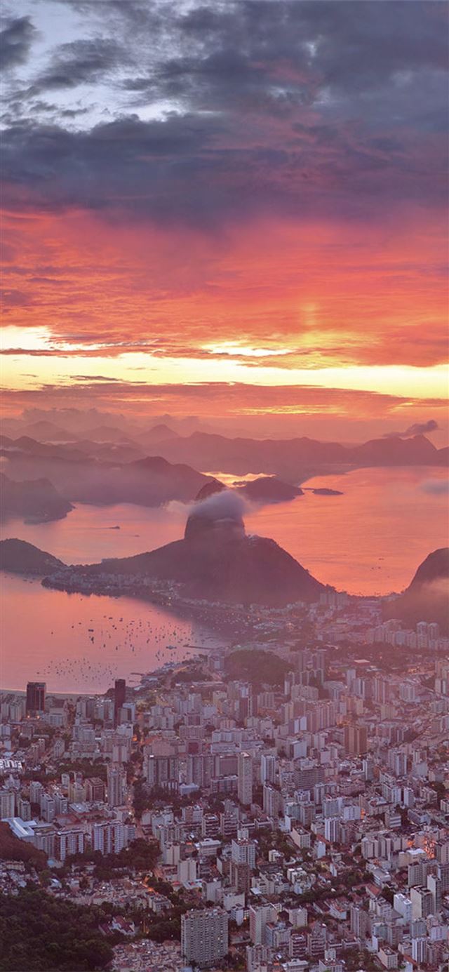 1125x2436 Amazing View Of Rio De Janeiro During Sunset Samsu... - rio de janeiro iPhone 11 Wallpaper