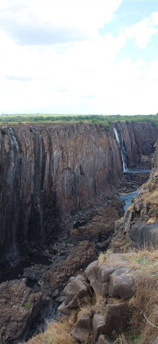 1125x2436 Victoria Falls Drought 2019 -  iPhone 11 Wallpaper