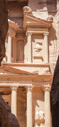 petra through the rocks and background wallpaper