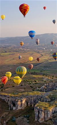 Photo Turkey balloon Cappadocia Nature wallpaper