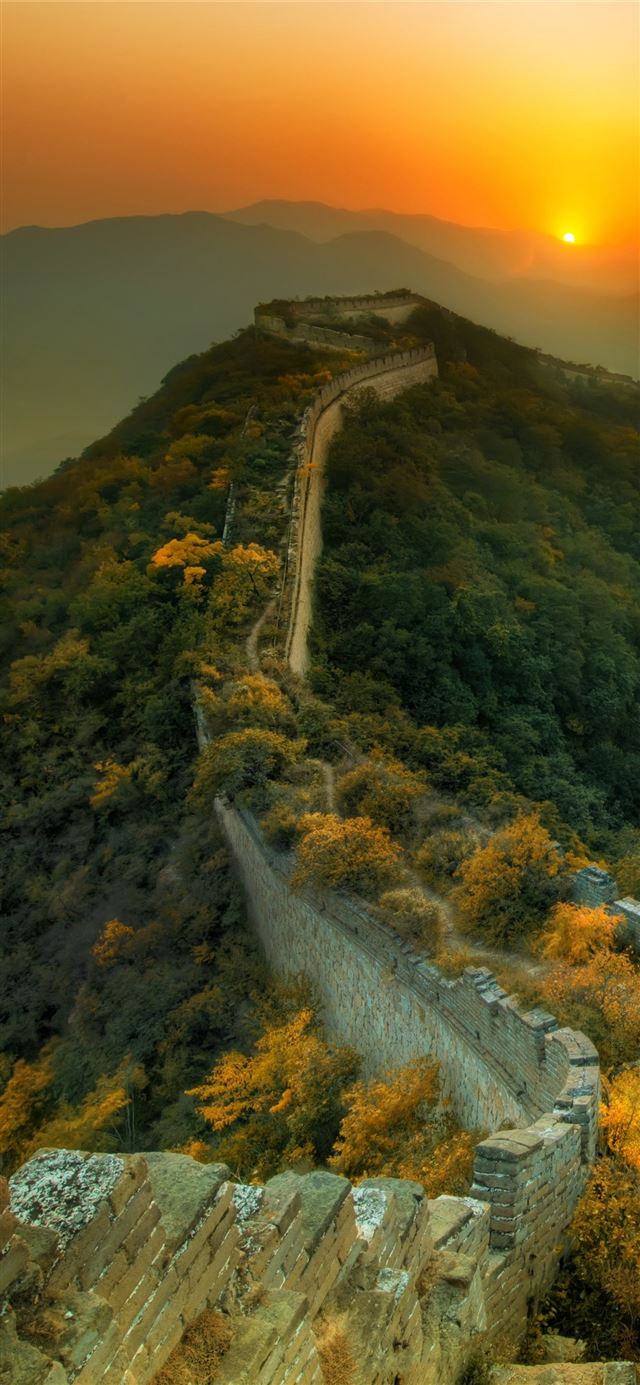 1125x2436 Great Wall of China travel tourism sunset Travel - 100 most beautiful places to visit iPhone 11 Wallpaper
