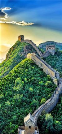 Great Wall of China travel tourism sunset Travel iPhone 11 Wallpapers ...