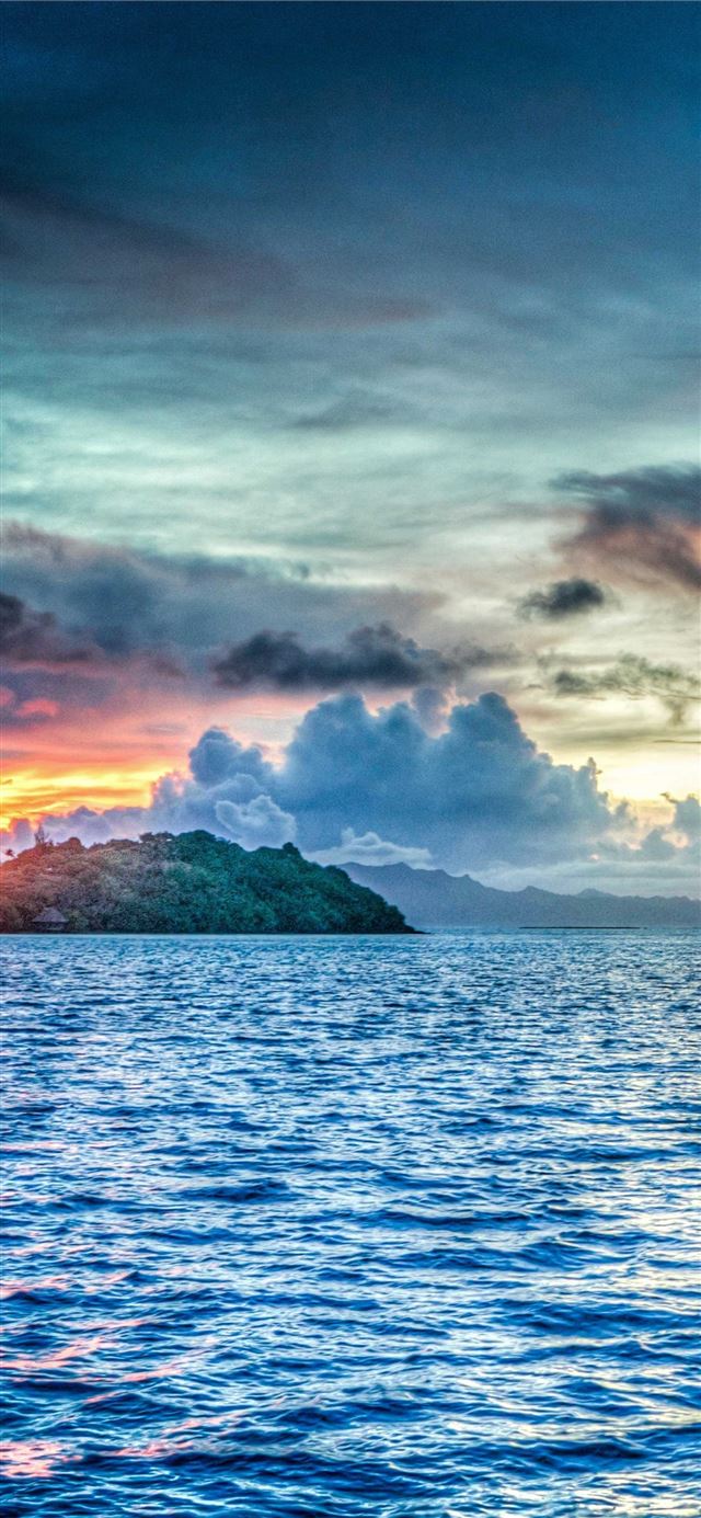 1125x2436 Bora Bora French Polynesia Sunset Ocean Pacific HD - 100 most beautiful places to visit iPhone 11 Wallpaper