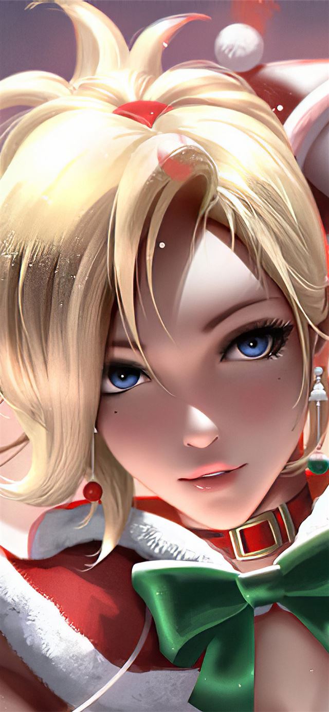1125x2436 mercy overwatch christmas -  iPhone 11 Wallpaper