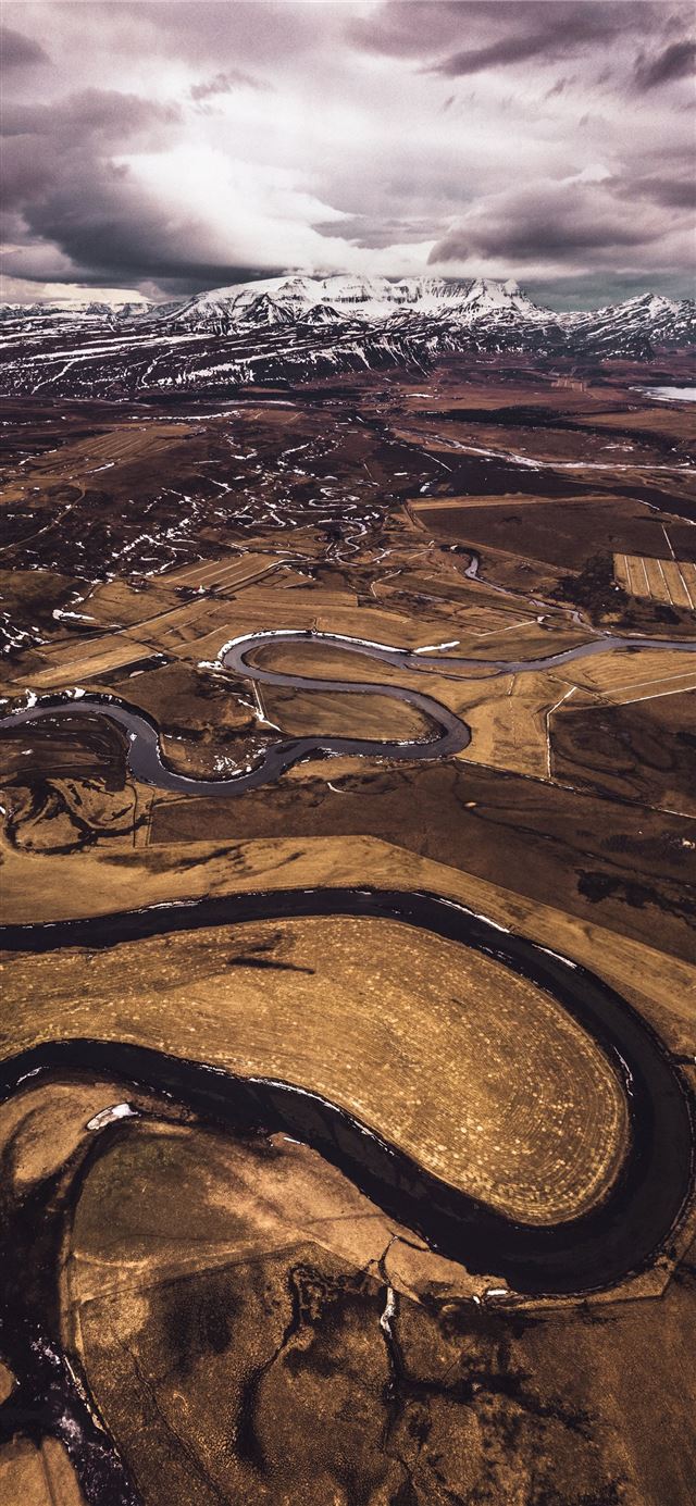 1125x2436 aerial road photography - scenery iPhone 11 Wallpaper