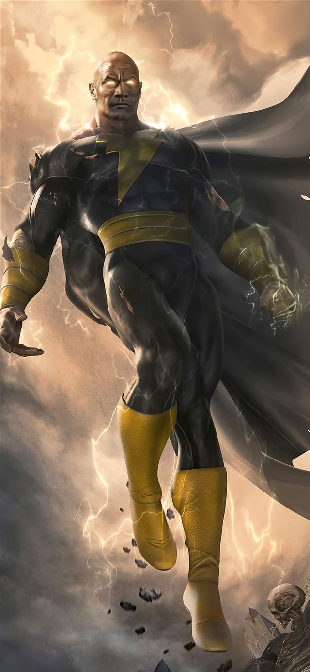1125x2436 black adam dwayne johnson - artwork iPhone 11 Wallpaper