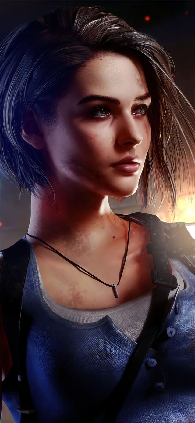 1125x2436 jill valentine resident evil 3 closeup 4k -  iPhone 11 Wallpaper
