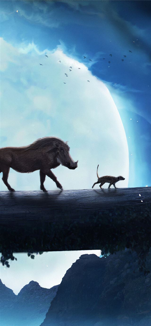 1125x2436 the lion king simba pumbaa timon - the lion king iPhone 11 Wallpaper