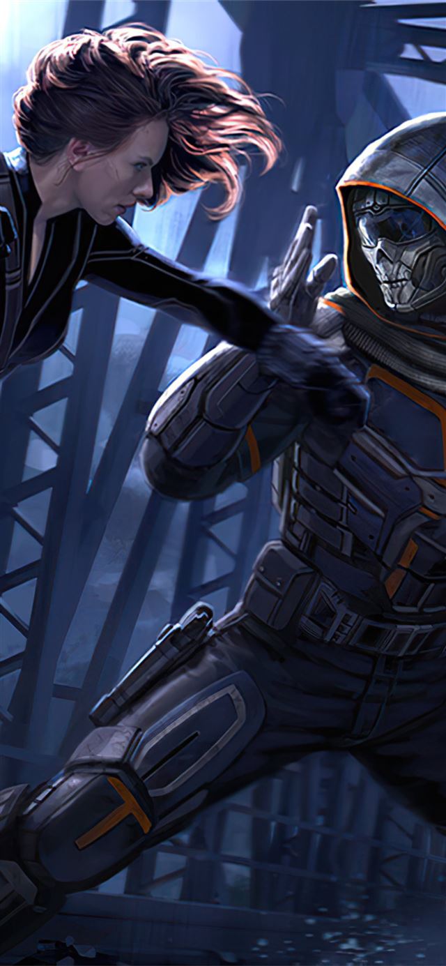 1125x2436 black widow vs taskmaster 2020 - black widow iPhone 11 Wallpaper