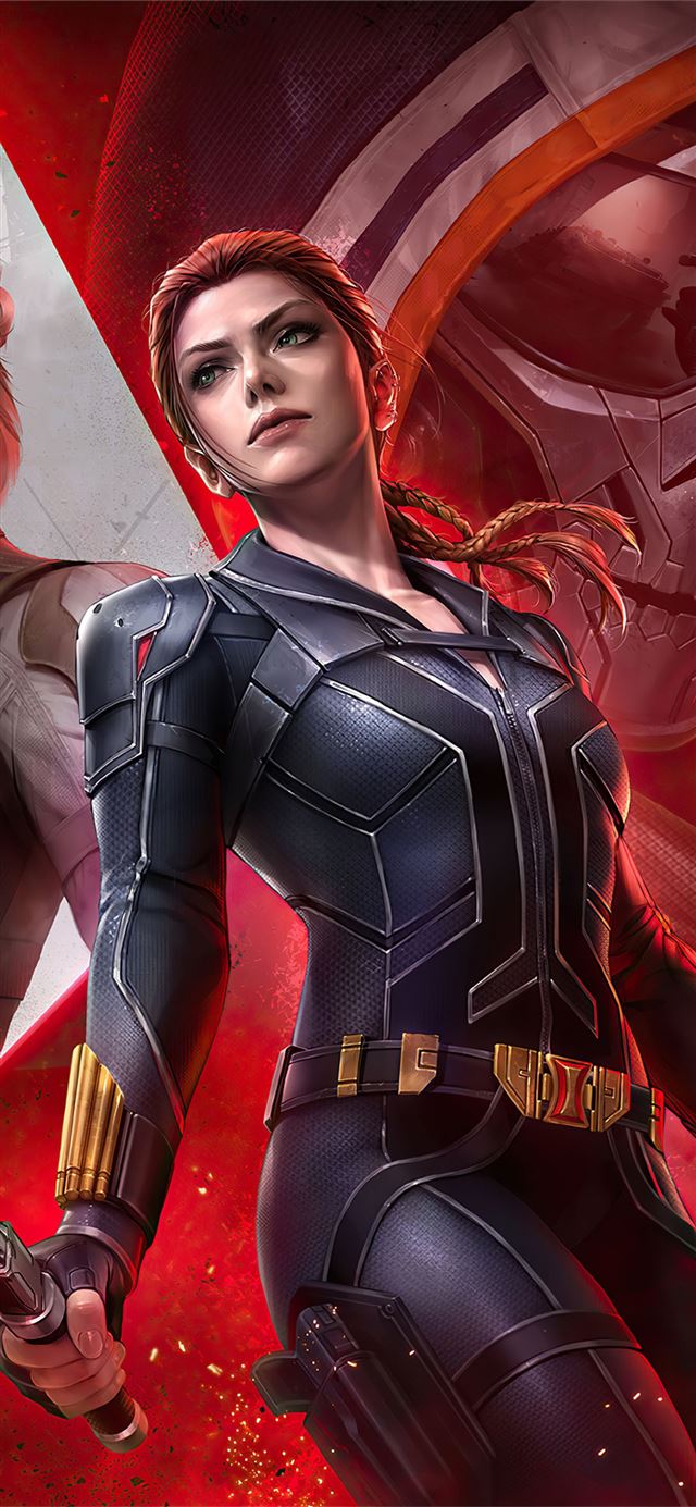 1125x2436 marvel future fight black widow team 4k - black widow iPhone 11 Wallpaper
